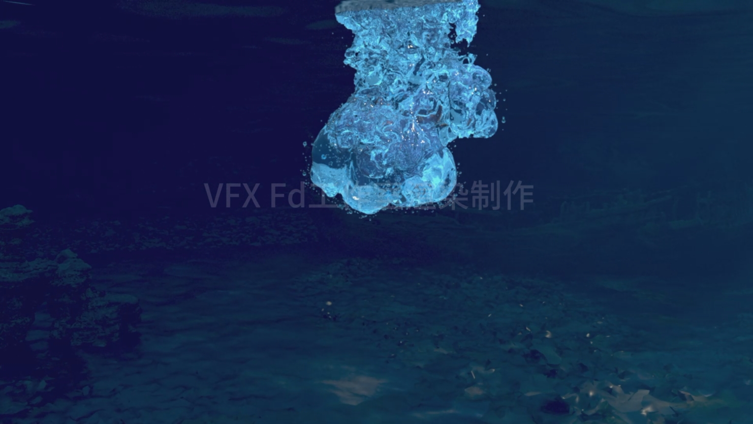 Houdini20制作水下气泡场景渲染解算工程file 自动发货