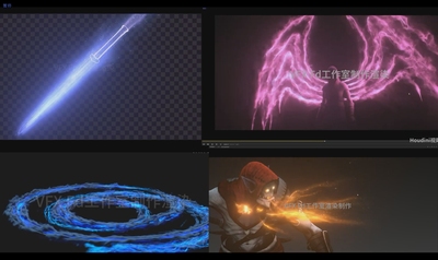 houdini19.5粒子光效文件四组 自动发货