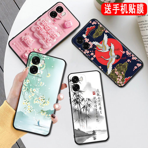 适用oppoA6C国潮古风清新手机壳