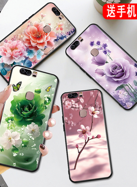 秋昊适用于华为荣耀v8手机壳KTN-AL20好看KNT-AL10春天V八花卉HWv防摔KNT-TL10唯美knttl10保护套UL10软knt-a
