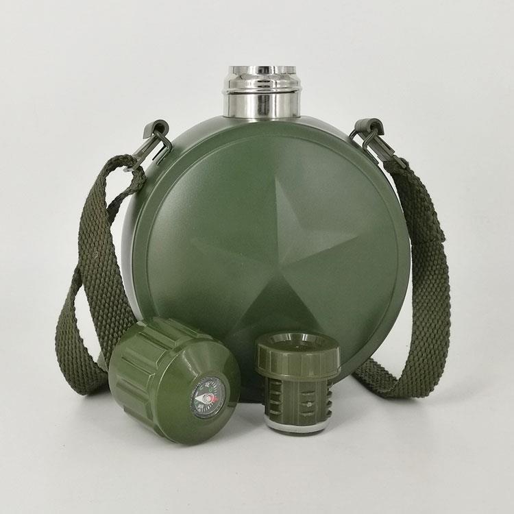 特价可携式行军壶不锈钢真空保温瓶户外运动登山水杯800ml保温保