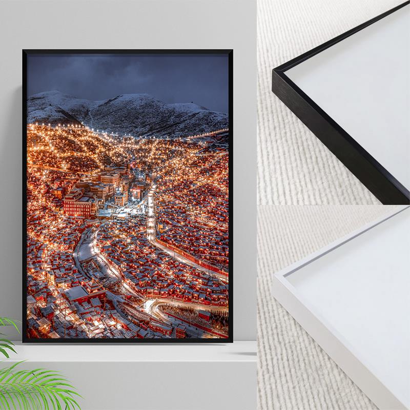 铝合金拼图裱框木质实木相框1000片500片画框装裱挂墙定制裱框