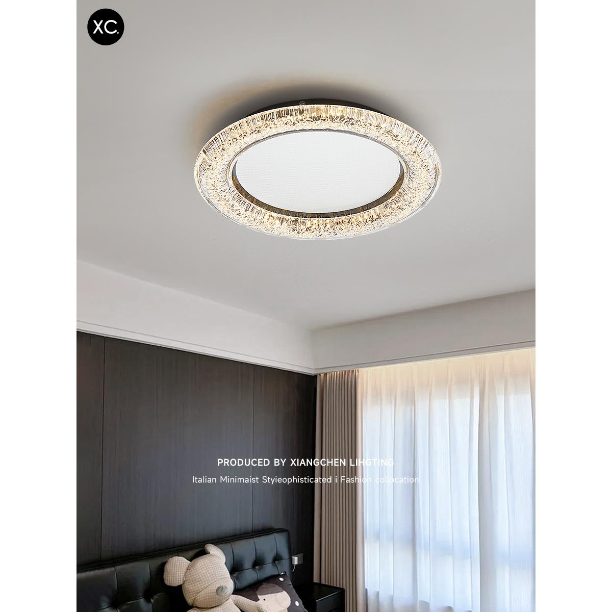 香辰意大利无障碍豪华卧室吸顶灯新款水晶灯现代简约大气极简房间