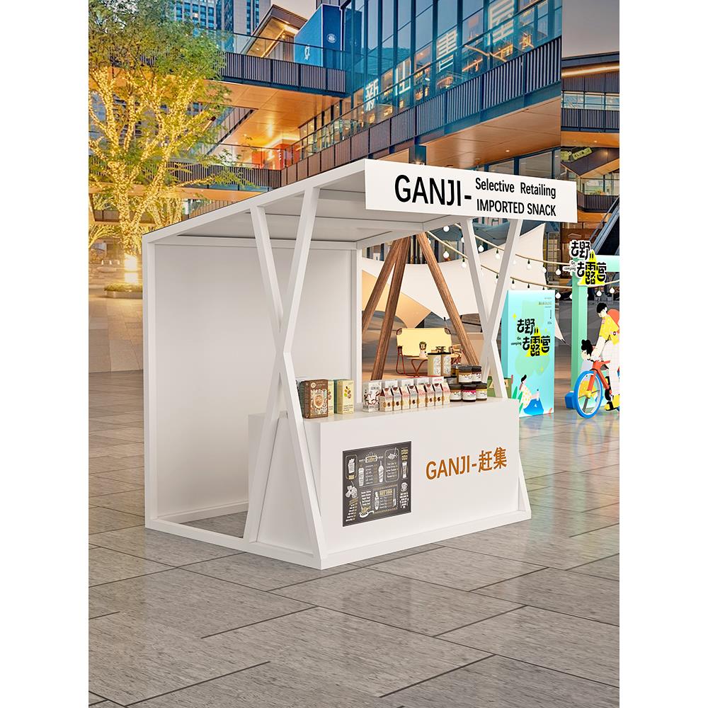 网红摆摊架市集夜市街景活动摊位棚架商场美食街花车小吃车摆摊架