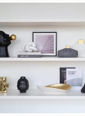 简约样板间书柜家居软装饰品创意工艺礼品摆饰陶瓷摆饰挂画组合ZH