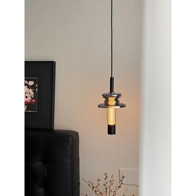 意式轻奢卧室床头吊灯现代简约高级感氛围灯背景墙可升降小吊灯