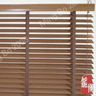 实木百叶帘窗帘木质卷帘简约办公室客厅卧室可调遮光窗帘可定制
