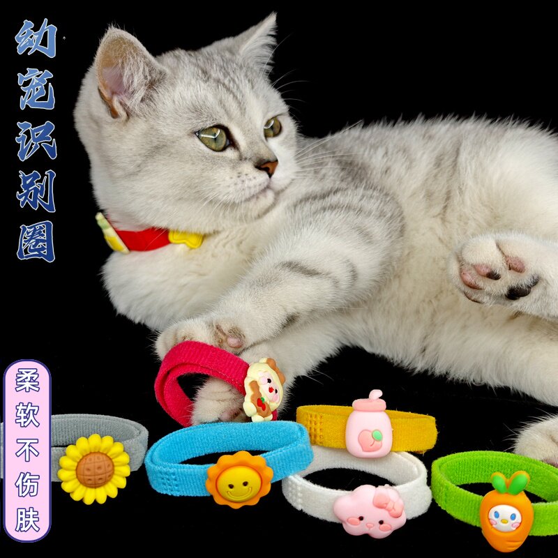 新生宠物识别圈脖子标识带小兔区分辨别项圈新生小兔记号绳识别圈