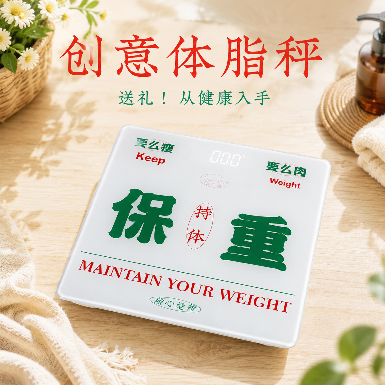 创意体脂秤送闺蜜女友女生搞笑特别个性老婆生日礼物宿舍实用礼品