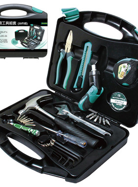 台湾宝工30件家用工具组合套装工具箱五金装修工具组PK-2030