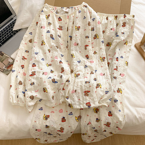 日系可爱hellokitty睡衣女春秋季