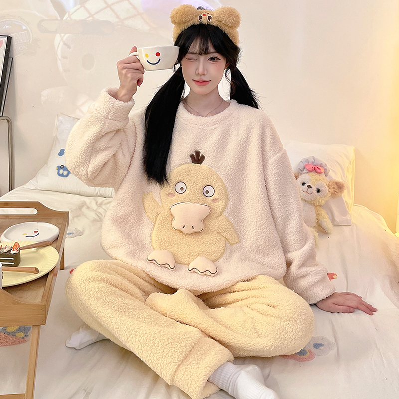 可爱可达鸭可外穿家居服套装