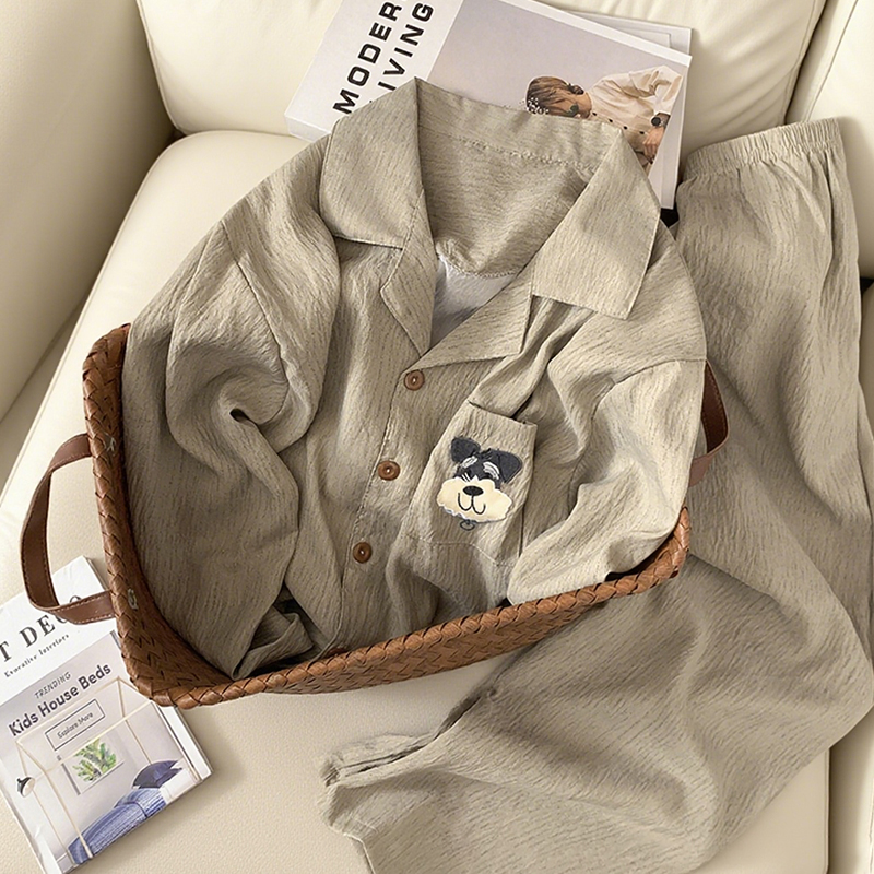 韩版ins风小狗情侣睡衣一男一女