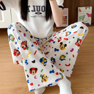 米奇睡裤女春新款卡通长裤女