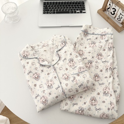 比爱诺绵羊纯棉睡衣女新款春秋季