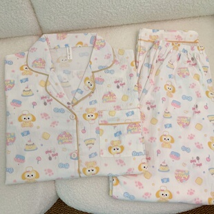 2026云朵棉厨师饼饼睡衣女款春秋季长袖长裤两件套卡通甜美家居服