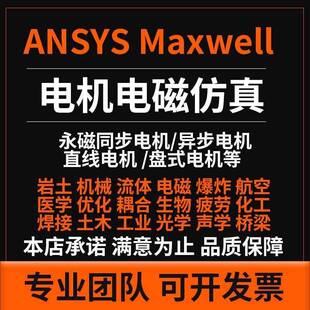 电机设计代做ANSYS Maxwell Jmag MotorCAD电机电磁多物理场仿真
