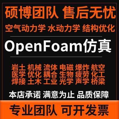 OpenFoam fluent代做空气动力学/水动力学仿真/结构优化设计/流体