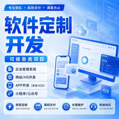 ERP/OA企业管理系统ai软体开发定制微信小程序java网页app定制