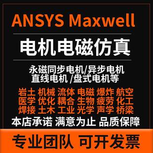 电机设计代做ANSYS Maxwell Jmag MotorCAD电机电磁多物理场仿真
