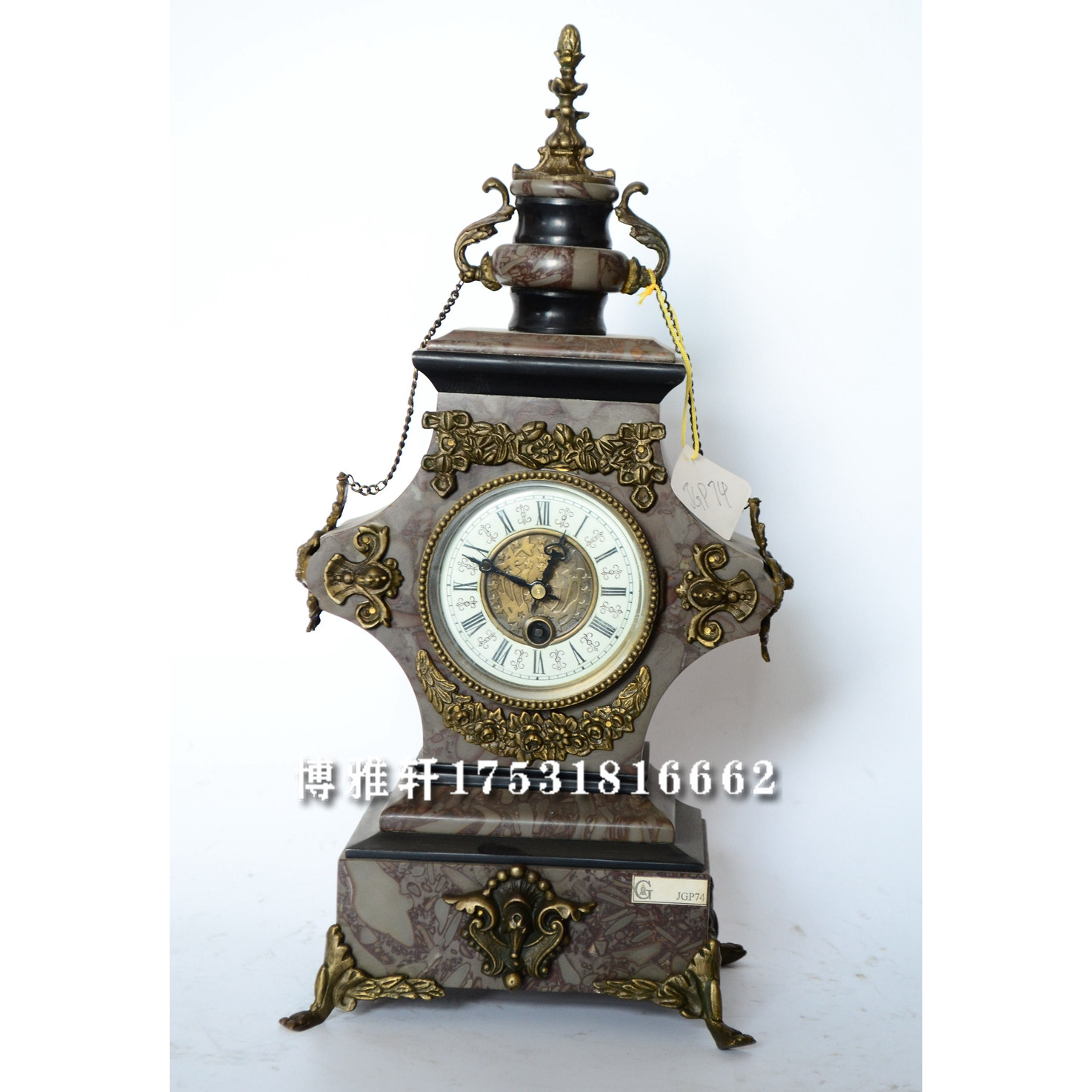钟表古典机械老式发条仿古董国外回流座钟样板间电影道具