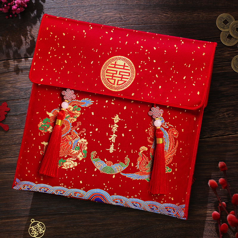 加大号红包结婚专用布艺刺绣万元改口随份子高级感万里挑一红包袋,节庆用品/礼品,红包/利是封,淘宝优惠券,粉丝福利购,淘宝优惠卷
