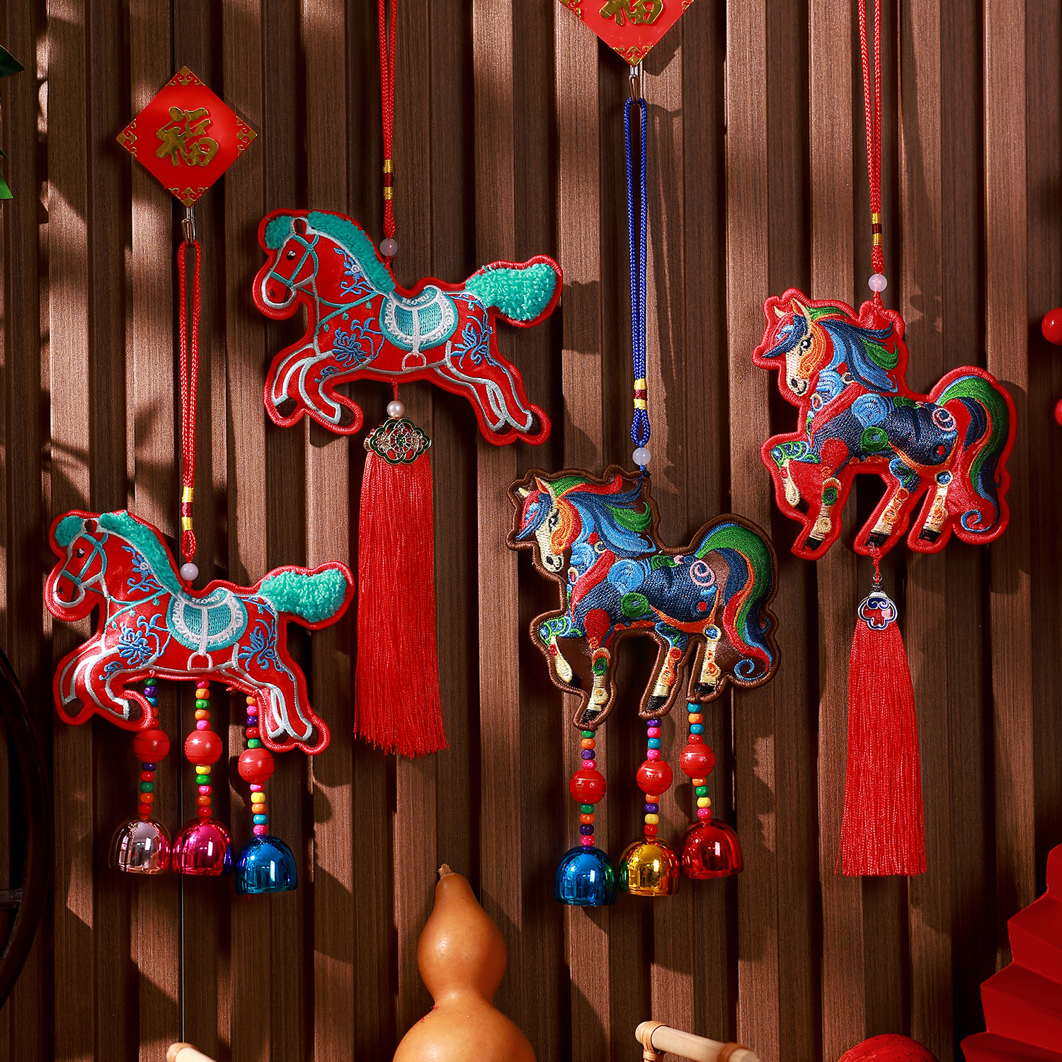 新年装饰刺绣挂件马年包包挂饰