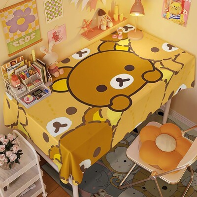 卡通桌布布艺少女心可爱