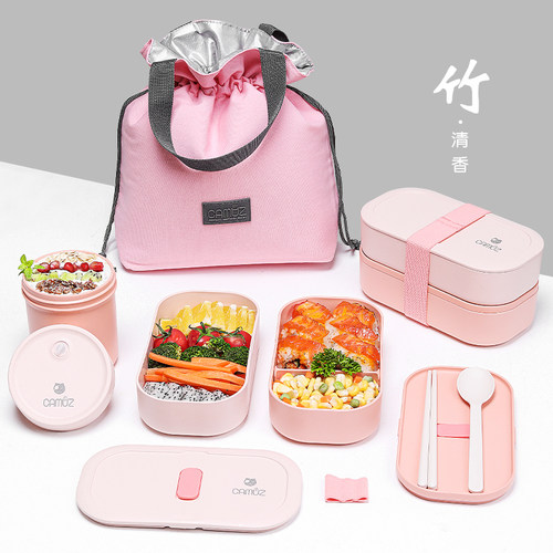 日本camuz饭盒分隔微波炉加热