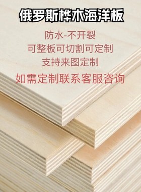 进口EO级环保生态桦木海洋板防水板实木多层板家具定制胶合板整板