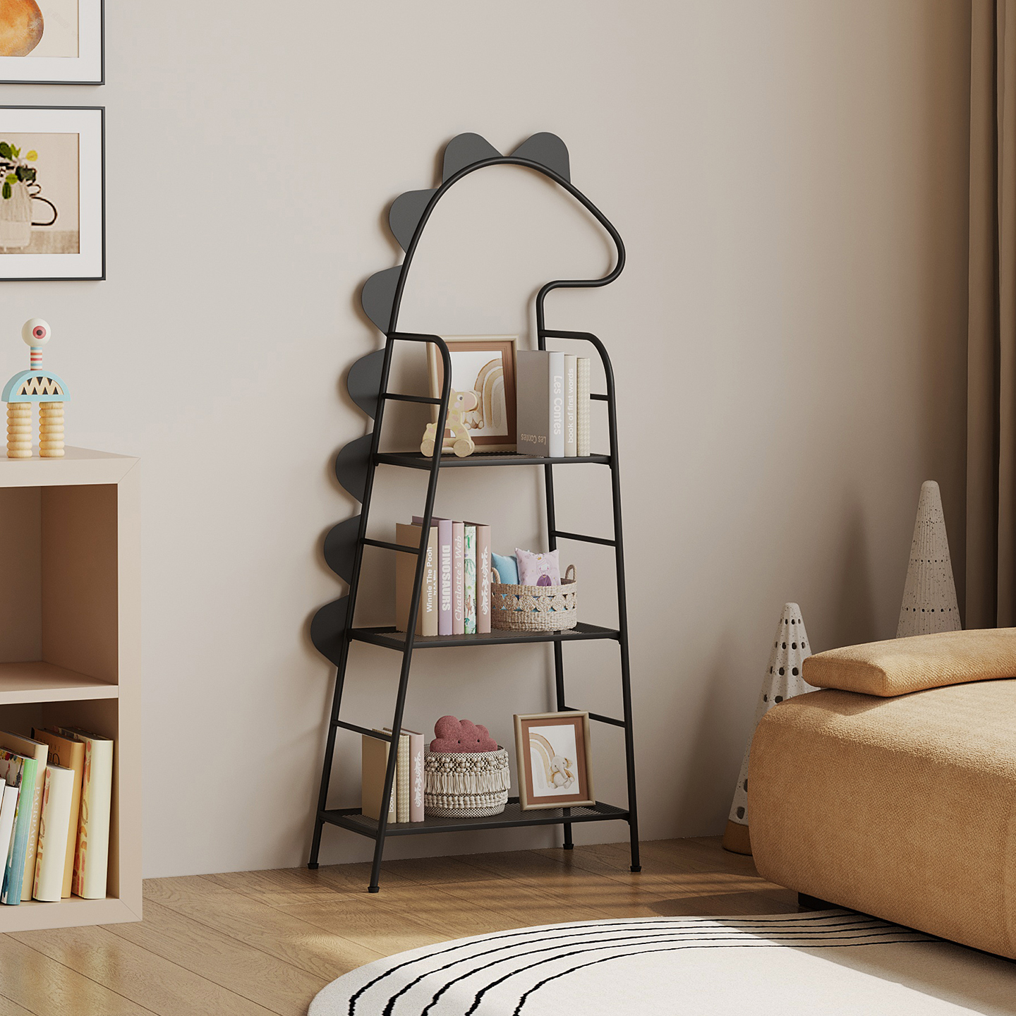 祖赛恐龙儿童铁艺书架