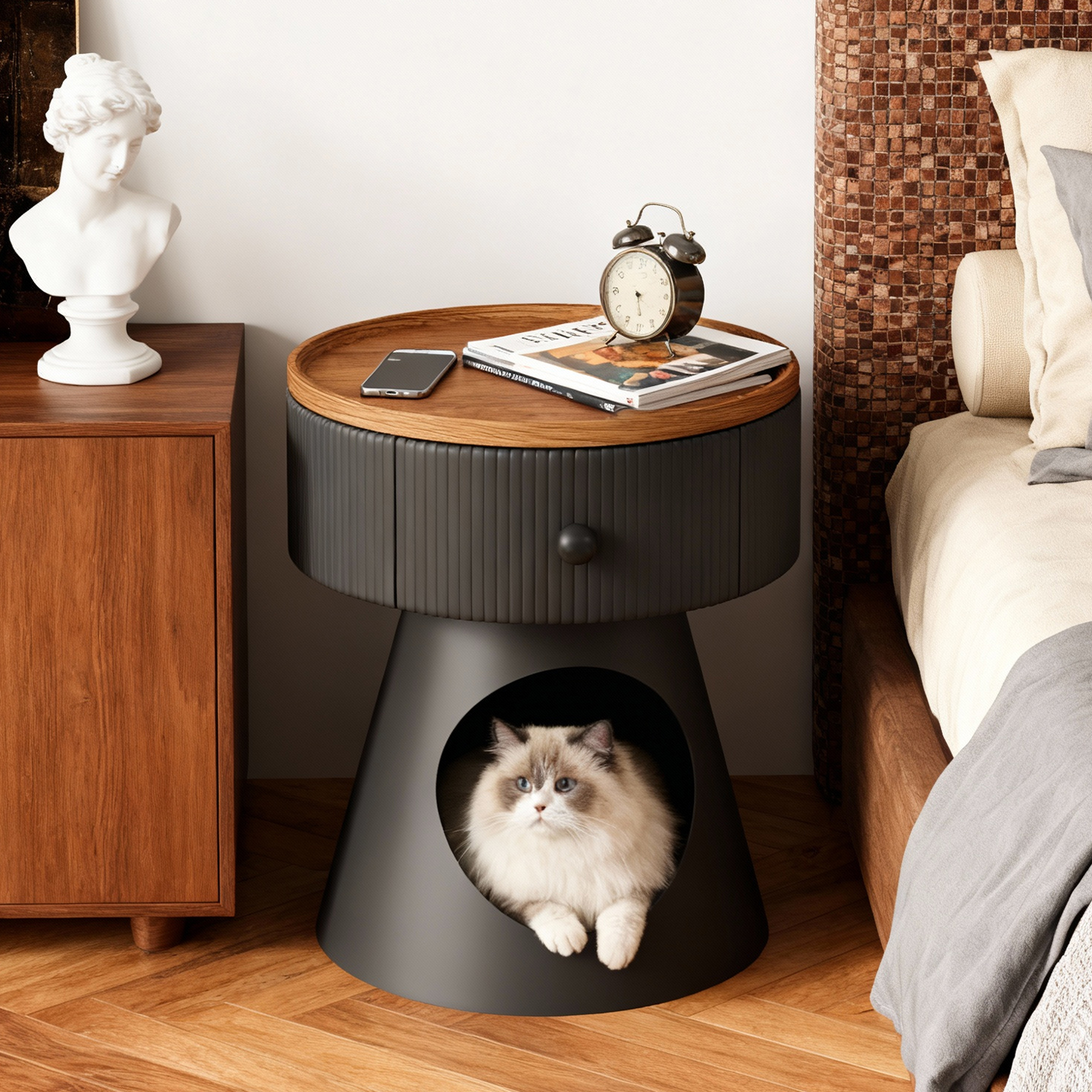 祖赛人宠共用高级感床头柜