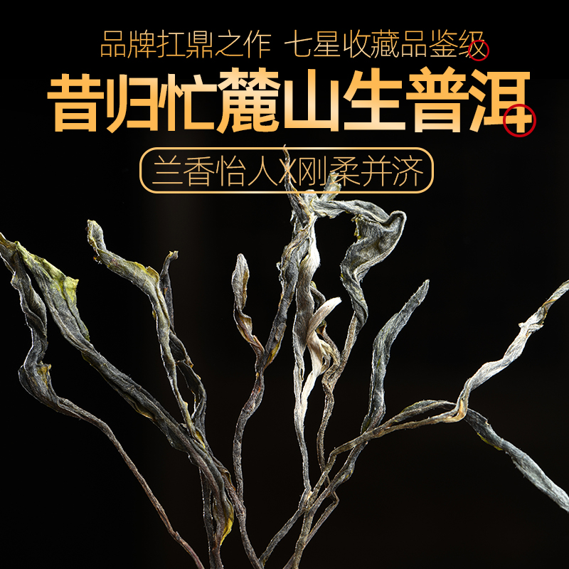 昔归核心忙麓山古树纯料普洱生茶