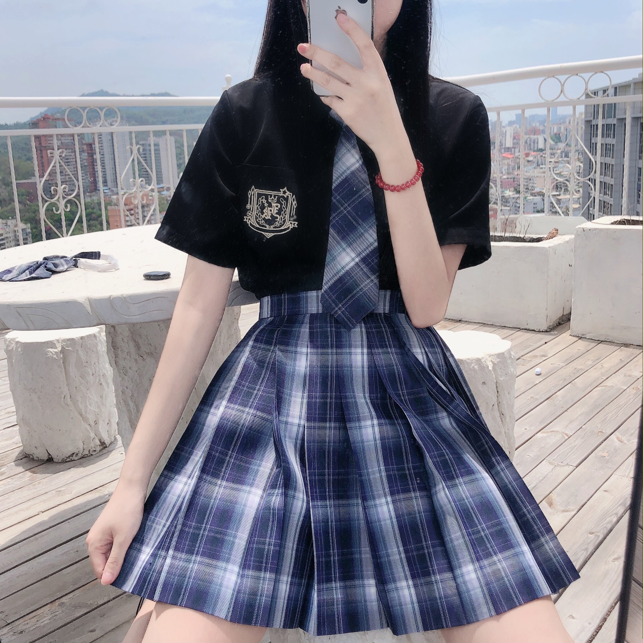 紫翼jk制服甜酷深紫日系显白