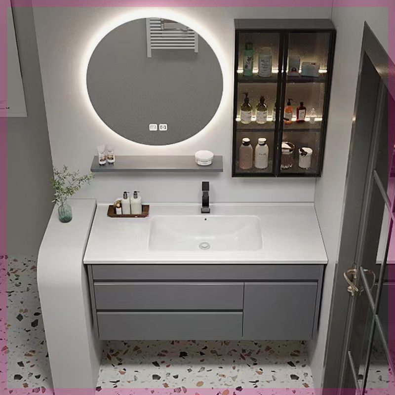 蜂窝铝浴室柜74cm84/94/104/114洗脸盆洗手池洗漱台陶瓷一体定制