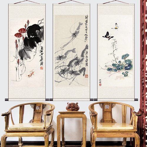 齐白石花鸟装饰字画餐厅书房茶室