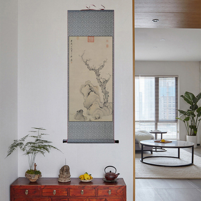 明 仇英 停琴听阮图 陈洪绶 品茶图国画山水画花鸟画仿古人物字画