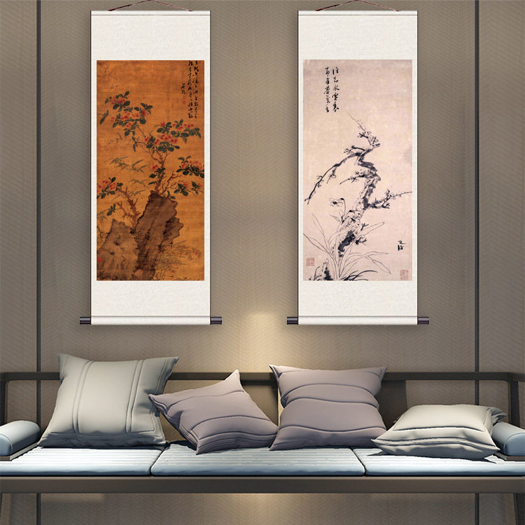 宋朝名家字画书法卷轴画宣纸画仿古挂画高清微喷山水国画人物画