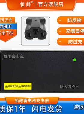 适配宗申电动三轮车充电器48V20AH60V50A72V50A58AH100AH原装接口