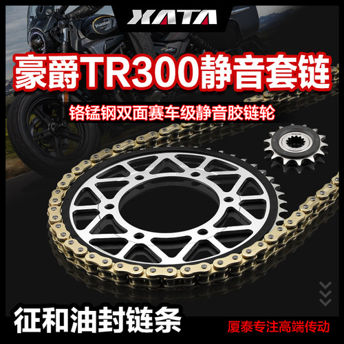 XATA厦泰静音链盘齿轮适用豪爵摩托车TR300 征和正品油封链条配件