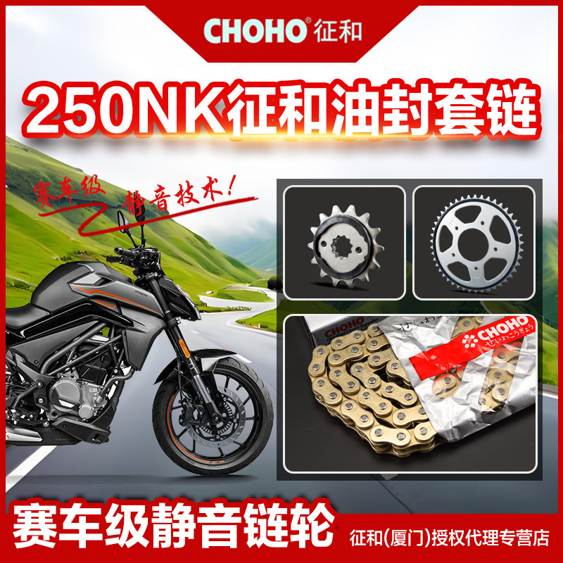 适用春风摩托车250NK CLX 静音链盘齿轮链轮征和正品油封链条配件