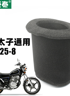 适用豪爵太子摩托车HJ125-8C8E8F8G8M8K空气格过滤器海绵滤芯空滤