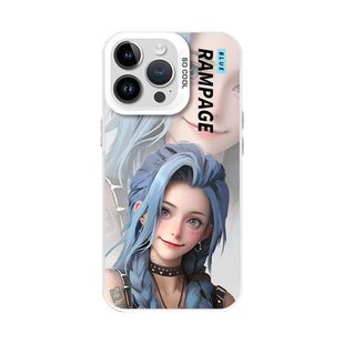 金克丝手机壳苹果16pro华为pura70双城之战2iPhone15promax小米14jinx金克斯OPPO动漫vivo周边12联名13镭射壳