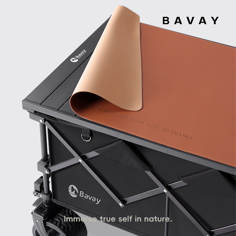 bavay北欢露营车蛋卷桌垫户外露营防滑隔热防烫皮革软木防皱桌面