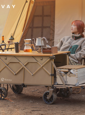 bavay北欢露营车plus户外折叠铝合金营地大容量手推车儿童可躺S14