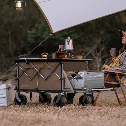 北欢露营车户外折叠推车儿童可躺