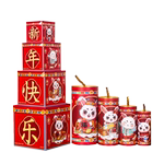 新年装饰用品2026马年坐炮摆件商场银行大厅春节元旦布置堆头礼盒