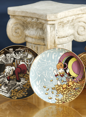 【斯达高】迪士尼 SUNDAY HOME 有钱鸭系列骨瓷8寸家用餐具碗盘