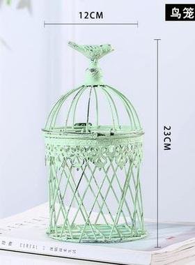 北欧铁艺烛台复古婚庆摆台家居桌面玄关创意工艺品装饰摆件摆饰