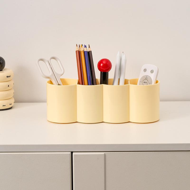 Epeiushome多巴胺笔筒大容量杂物收纳盒办公室桌面多功能化妆刷桶